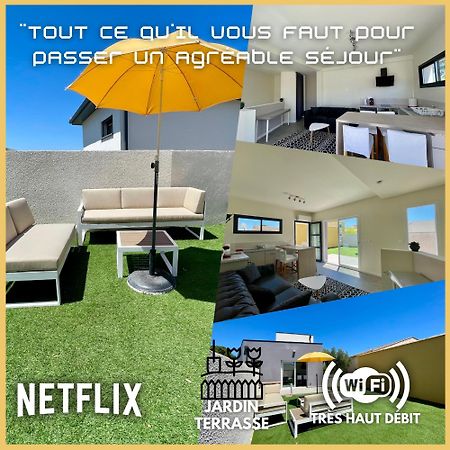 Appartement Souplex Jardin Proche Autoroute, Plages Et Attractions, Wifi - Tv, Calme Bessan ภายนอก รูปภาพ