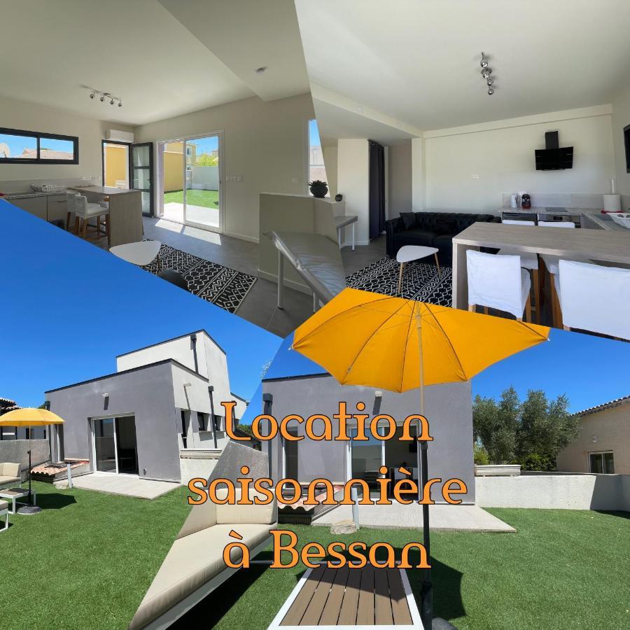 Appartement Souplex Jardin Proche Autoroute, Plages Et Attractions, Wifi - Tv, Calme Bessan ภายนอก รูปภาพ
